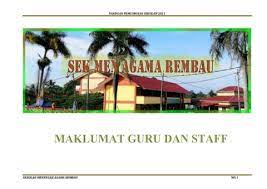 Sekolah menengah agama rembau sebagai sebuah institusi pendidikan islam cemerlang dan gemilang. Maklumat Guru Dan Staff Flip Ebook Pages 1 11 Anyflip Anyflip