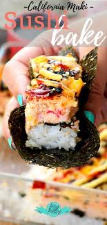 Easy Sushi Bake Recipe Foxy Folksy Recipe Sushi Bake Sushi Recipes Baked Sushi Recipe