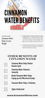 11 Benefits Of Drinking Cinnamon Water Know World Now Cinnamon Water Benefits Water Benefits Cinnamon Water