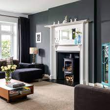 A charcoal gray accent wall is an instant transformation for this eclectic bedroom. 41 Grey Living Room Ideas In Dove To Dark Grey For Decor Inspiration
