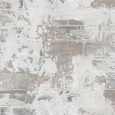 From the sophistication of natural brickwork light grey exposed brick wallpaper. G67989 Neutral Exposed Brick Organic Textures By Patton Totalwallcovering Com