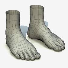 3d Model Of Feet Maya Modeling 3d Model Character Modeling