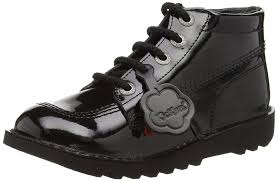 Kickers Kick Hi Womens Leather Ankle Boots Black Patent 39