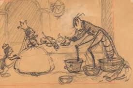 The Grasshopper And The Ants Storyboard Sketches Drawings Peter Pan Disney