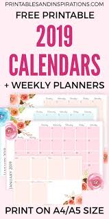 2019 Horizontal Calendar Weekly Planner Printables And Inspirations Weekly Planner Free Printable Planner Printables Free Weekly Calendar Planner