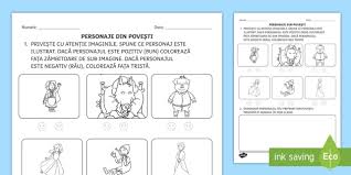 Zambitoare si triste de colorat / poze cu fete desen. Personaje Din Povesti FiÈ™Äƒ De Activitate