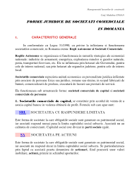 31/1990, fiind analizate inclusiv implicațiile recentelor modificări aduse. Societati Comerciale In Romania
