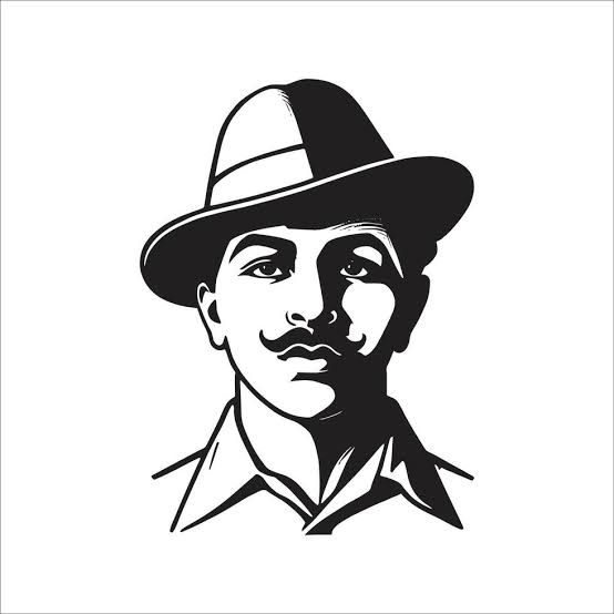 Bhagat Singh Black And White Silhouette Illustration Symbol Icon Design On White Background 55732468 Vector Art at Vecteezy