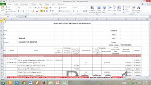 Desa Tanah Intan Contoh Buku Kas Kegiatan Dana Desa Apbn 2016