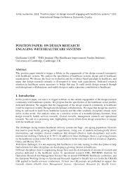 Global warming is the increase of. Pdf Position Paper On Design Research Engaging With Healthcare Systems