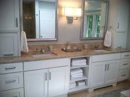 Awesome white kitchen cabinets with tile floor. White Cabinets Tan Granite Tan Tile Floor Traditional Bathroom Custom Bath White Cabinets