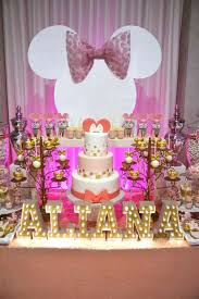 1st Birthday Birthday Decorations For Kids Minnie Mouse Birthday Party Ideas Photo 1 Of 15 Minnie Party Minnie Mouse 1st Birthday Birthday Decorations Kids