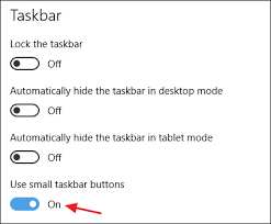 Select the taskbar option at the left side of the window. How To Change Windows 10 Taskbar Icon Size Programmatically Stack Overflow