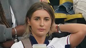Dani Dyer looks nervous as she supports boyfriend Jarrod Bowen at England's  Euros semi-final clash against The Netherlands