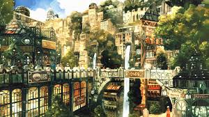 Post Apocalyptic City Wallpaper Fantasy City Anime City Fantasy Landscape