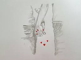 Love Art Holding Hands Male Female Easy Art Love Art Simple Art