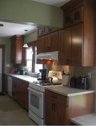 Natural Look White Appliances Sage Green Walls Darker Honey Stain With Dark Hardware Kitchen Remodel Kitchen And Bath Design Appliances Design