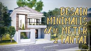 Rumah 2 lantai ada tokonya di lahan kecil + garasi [biaya via www.youtube.com. Desain Rumah Minimalis 2 Lantai Ukuran Tanah 6 10 Cute766