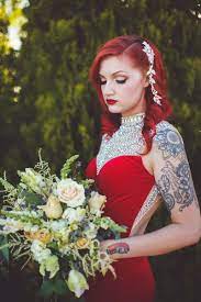 This Jessica Rabbit Bridal Look Made Our Jaws Drop Unconventional Wedding Dress Jessica Rabbit Dress Offbeat Bride