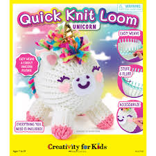 You will need a knitting loom, yarn of an appropriate weight for the loom, a loom tool and scissors. Quick Knit Loom Unicorn 6267000 Faber Castell Usa