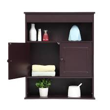 Check out our bathroom storage cabinet selection for the very best in unique or custom, handmade pieces from our home & living shops. Bathroom Wall Cabinet With Door Shelves Drawer Storage Cupboard Organizer Brown Ebay