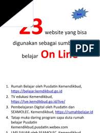 Berikut link yang terkait dengan lms siajar seamolec 1. Website Belajar On Line