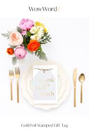 This thank you card was designed by tori higa for cardstore.com. Thank You Very Much Gift Tag When Having A Thank You Dinner Party You Can Use These Tags As A Party Favor And A Decor Gift Tag Design Gift Tags Gold