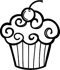Birthday cake illustrations and clipart (84,091). Cupcake Black And White Image Of Birthday Clipart Black And White Happy Wikiclipart
