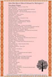 Free Printable 55 Nilai Murni Translated From Bm To English Parenting Times Free Printables School Holiday Programs Nilai