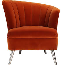 Show more *see offer details. Frida Orange Velvet Accent Chair Right
