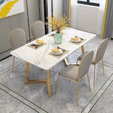 Murillo furniture designs and artworks featured in the brand new headquarters of dragon's nest. Italian Malaysia Philippines Stone Inlaid Restaurant Dining Table Set Marble Top Buy Brown Color Chair Sliver Legs Stainless Steel And Iron Material 4 People Seat Seats Strong Hard Table Unique Modern Popular