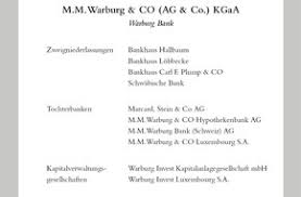 It was listed on the london stock exchange and was once a constituent of the ftse 100 index. Warburg Bank Setzt Auf Deutsche Standorte Presseportal