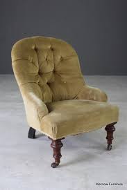 Small Victorian Nursing Chair Upholstered Bedroom Chair Small Upholstered Bedroom Chair Small Upholstered Chair