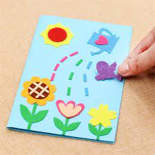 Collect all the old greeting cards and place them together. 3pcs Children Handmade 3d Diy Greeting Card Toys Non Woven Fabric Gift Cards Kids Art Craft Educational Toy Festival Custom Gift Craft Toys Aliexpress