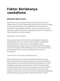 Check spelling or type a new query. Faktor Berlakunya Vandalisme
