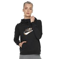 Womens Nike Sportswear Funnel Neck Fleece Hoodie Nike