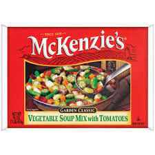 I went extra heavy on vegetables and added 4 cups diced potatoes and 2 cups of chopped red and orange bell pepper as well as 4 12 oz bags of frozen soup vegetables. Mckenzie S W Tomatoes Garden Classic Vegetable Soup Mix 16 Oz Bag Walmart Com Walmart Com