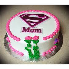 Birthday Cake For Mother In Heaven Super Mom Cake Mom Cake Birthday Cake Writing Birthday Cake For Mom