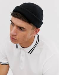 Asos Design Mini Fisherman Beanie In Black In 2021 Fisherman Beanie Beanie Outfit Men Asos Designs