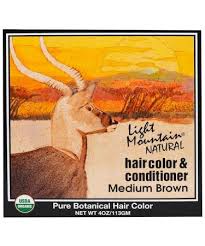 Light mountain natural hair color & conditioner. Light Mountain Natural Hair Color Conditioner Medium Brown 4 Oz 113 G