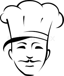 Chef caps, toques or hats set isolated on white background, for kitchen staff, menu or decoration design. Head Of A Smiling Handsome Young Chef Stock Vector Colourbox