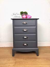 Stag Bedside Table Painted In Fusion Soapstone In 2021 Stag Furniture Flipping Furniture Vintage Chest Of Drawers