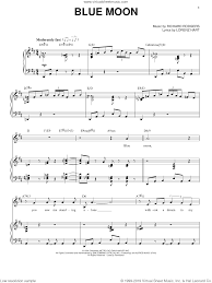 Sinatra Blue Moon Sheet Music For Voice And Piano Pdf