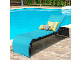 A dracaena species, the name of. Costway Patio Rattan Lounge Chair Chaise Recliner Back Adjustable Cushioned Turquoise Stacksocial