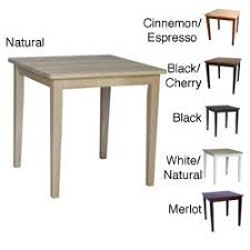 Solid Wood 30 Inch Square Dining Table White Finish Natural Finish White Natural Square Dining Tables Solid Wood Table Dining Table
