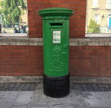 Irish Post Box From British Rule Times Painted Green Since Independence In Lower Rathmines Dublin Post Box