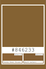 Teddy Bear Brown 846233 Color Hex