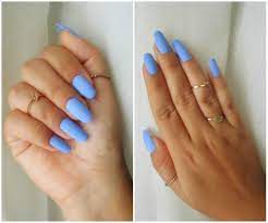Matte Light Blue Nail Design 3 Protect Enjoy Ur Natural Nails Matte Nails Design Light Blue Nails Blue Nail Designs