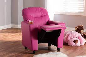 Fabric recliner chair single modern sofa home theater seating for living room. Evonka Modern And Contemporary Magenta Pink Faux Leather Kids Recliner Chair