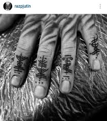 Finger rune tattoos | these fingers are full of witchy symbols and runes, and they look totally magical in their placement. Finger Tattoos Finger Tattoos Henna Inspired Tattoos Knuckle Tattoos